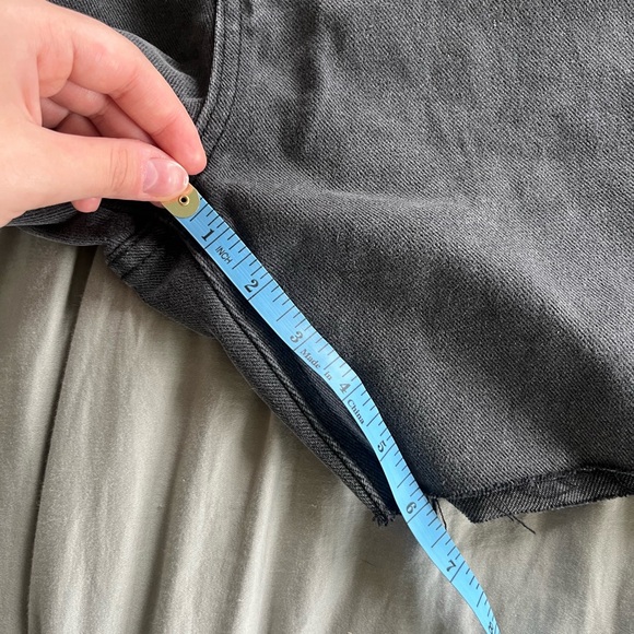 WHITE FOX BLACK DENIM SHORTS - Picture 6 of 8